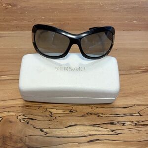 Versace Glossy Black Sunglasses